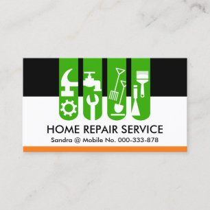 Tarjeta De Visita Renovación de la solapa de herramientas de manual