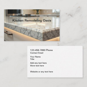 Tarjeta De Visita Renovaciones de Cocina y Baño en el Hogar