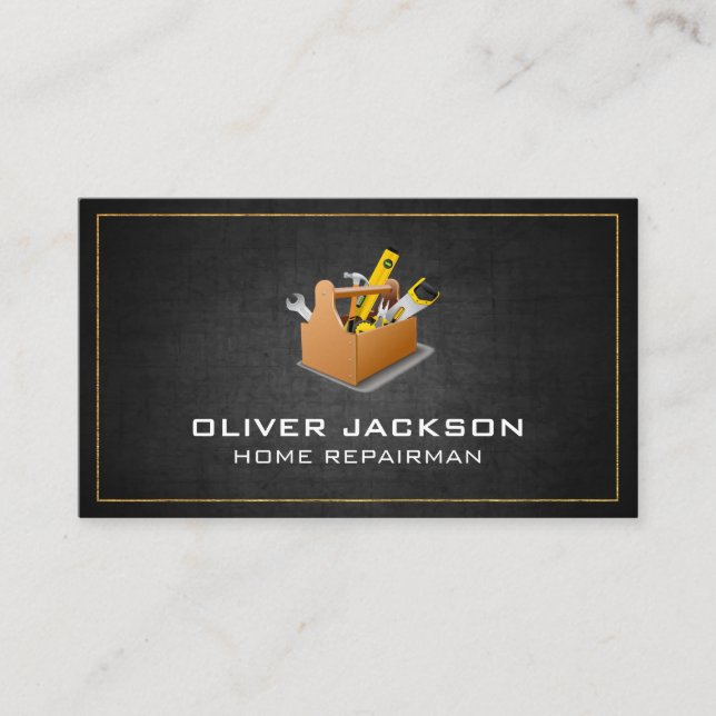 Tarjeta De Visita Renovaciones del hogar | Caja de herramientas de R (Anverso)