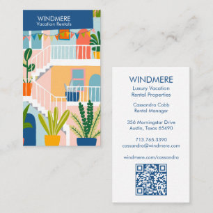 Tarjeta De Visita Renta de vacaciones Agente Inmobiliario Realtor Có
