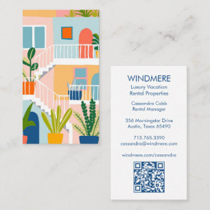 Tarjeta De Visita Renta de vacaciones Agente Inmobiliario Realtor Có