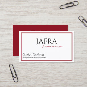 Tarjeta De Visita Rep. independiente de maquillaje minimalista Jafra
