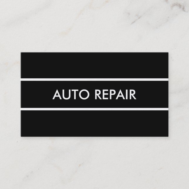 Tarjeta De Visita Reparación auto simple (Anverso)