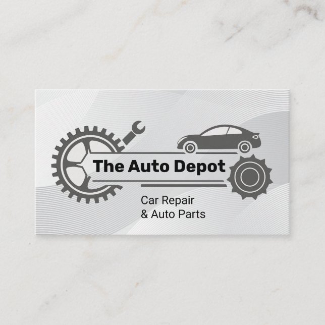 Tarjeta De Visita Reparación automática de arreglos | Mecánico (Anverso)