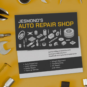 Tarjeta De Visita Reparación automática del vehículo - Mecánico