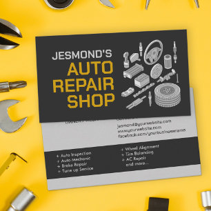 Tarjeta De Visita Reparación automática del vehículo - Mecánico
