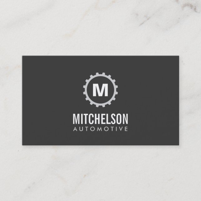 Tarjeta De Visita Reparación automática inicial del engranaje automo (Anverso)