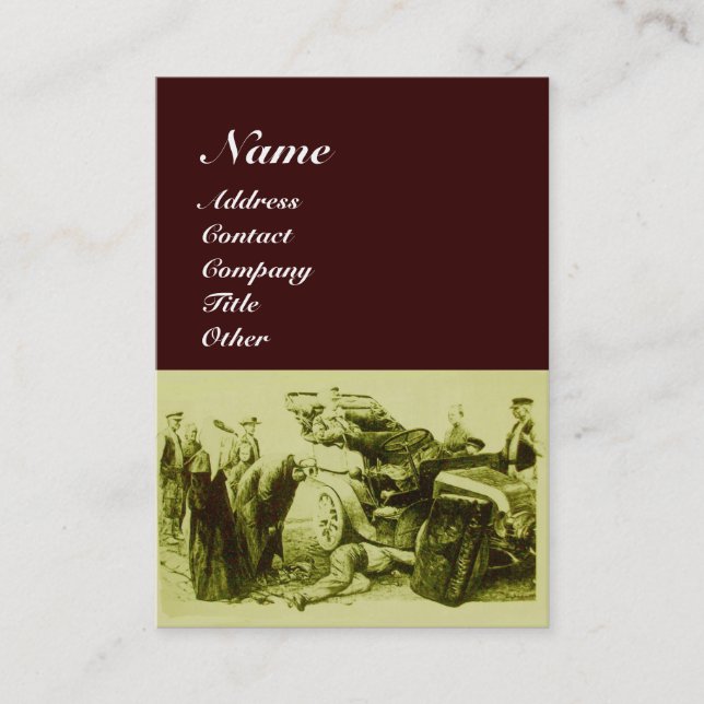 Tarjeta De Visita REPARACIÓN AUTOMOTIVA, marrón verde (Anverso)