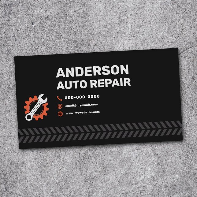 Tarjeta De Visita Reparación de Autos (Auto Repair Business Card)