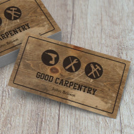 Tarjeta De Visita Reparación de carpintería de madera para bastidor 