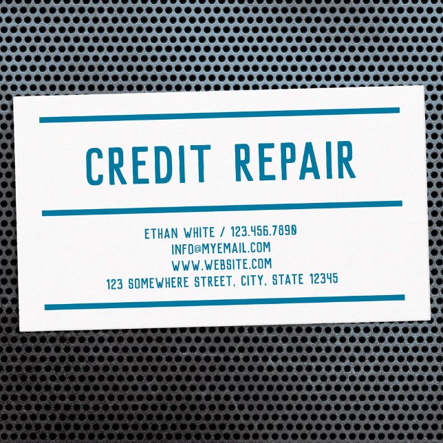 Tarjeta De Visita 🤝 Reparación de crédito simple (Simple Credit Repair Business Cards)