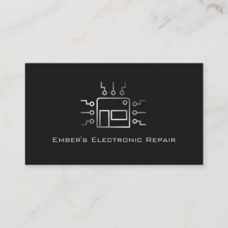Tarjeta De Visita Reparación de electrónica simple de computadora gr