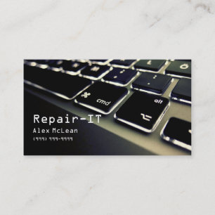 Tarjeta De Visita Reparación de equipos, técnico, portátil, tarje