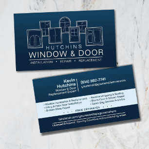 Tarjeta De Visita Reparación de Instalación de Ventanas y Puertas Pr
