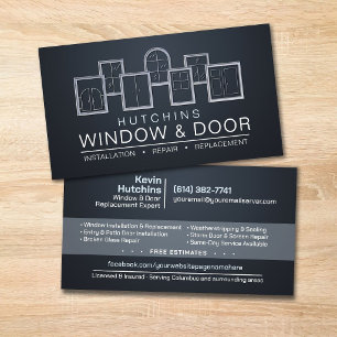 Tarjeta De Visita Reparación de Instalación de Ventanas y Puertas Pr