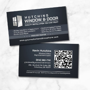 Tarjeta De Visita Reparación de Instalación de Ventanas y Puertas Pr