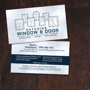 Tarjeta De Visita Reparación de Instalación de Ventanas y Puertas Pr