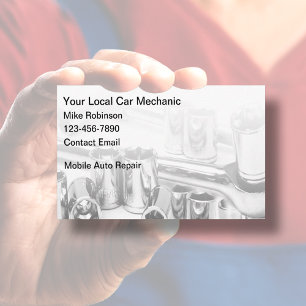 Tarjeta De Visita Reparación de mecánico de automóvil automotriz