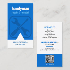 Tarjeta De Visita Reparación de reparaciones de Handyman | Código QR