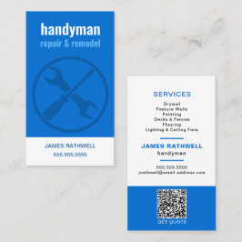 Tarjeta De Visita Reparación de reparaciones de Handyman | Código QR