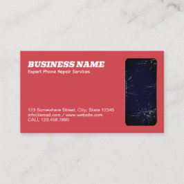 Tarjeta De Visita Reparación de teléfono QR Red