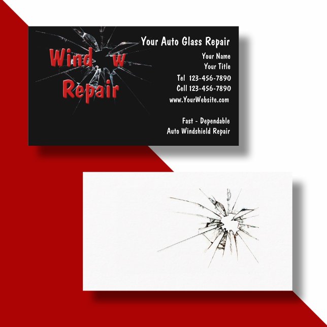 Tarjeta De Visita Reparación de vidrio automotriz (Subido por el creador)