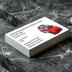 Tarjeta De Visita Reparación de vidrio automotriz y detalles del aut