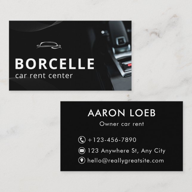 Tarjeta De Visita Reparación del Centro de Alquiler de Automóviles/M (Anverso / Reverso)