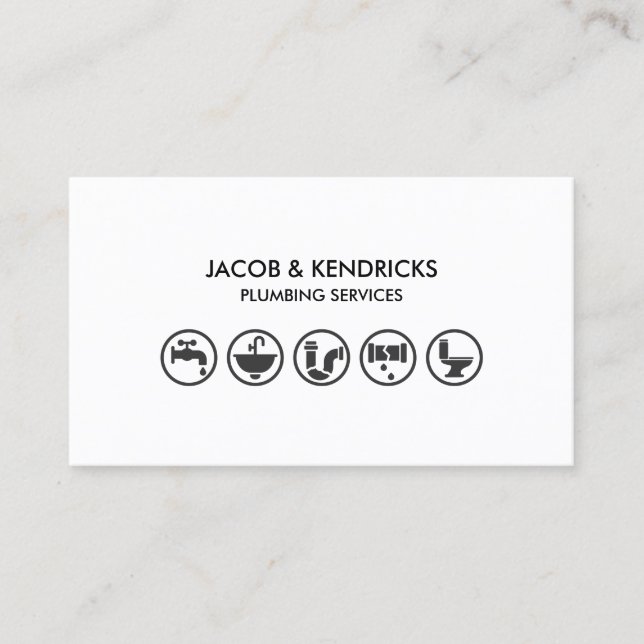 Tarjeta De Visita Reparación del hogar de fontanería (Anverso)