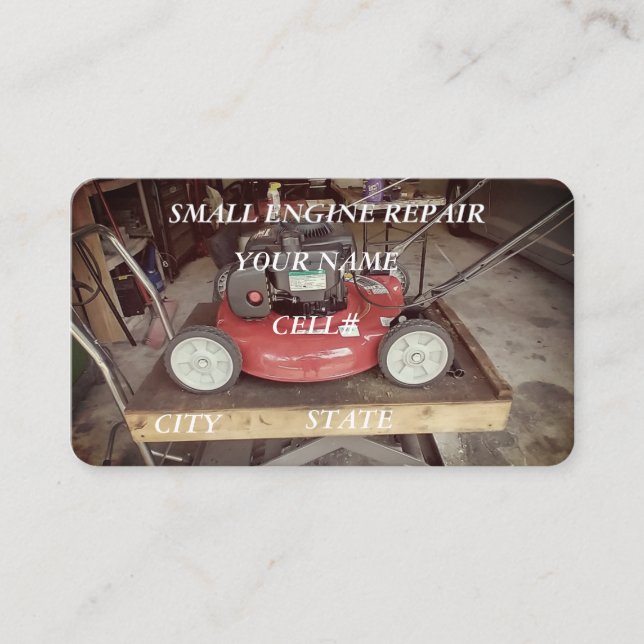 Tarjeta De Visita Reparación del motor pequeño (Anverso)