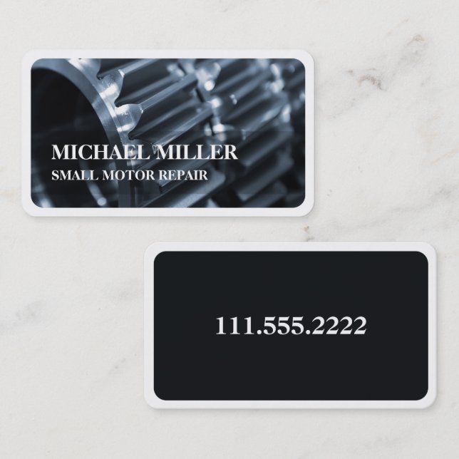 Tarjeta De Visita Reparación del motor pequeño (Anverso / Reverso)