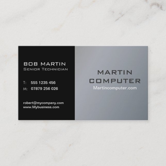 Tarjeta De Visita Reparación del servicio de computadora Cree su pro (Anverso)