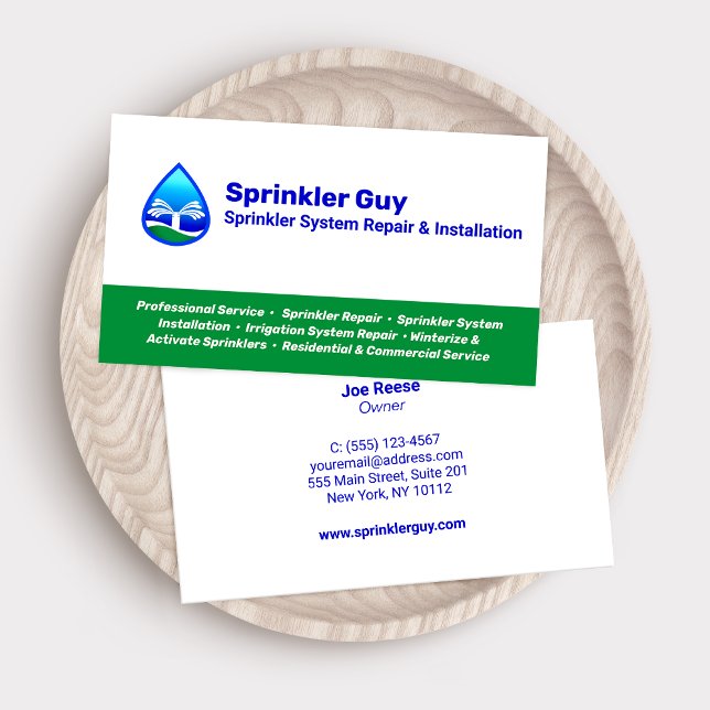 Tarjeta De Visita Reparación e instalación de rociadores (Subido por el creador)