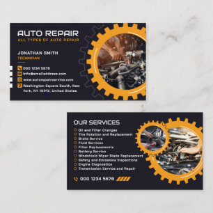 Tarjeta De Visita Reparación experta de automóviles, servicio de aut