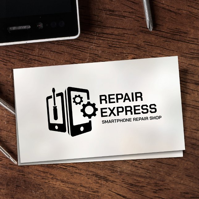 Tarjeta De Visita Reparación profesional moderna de Smartphone (Subido por el creador)
