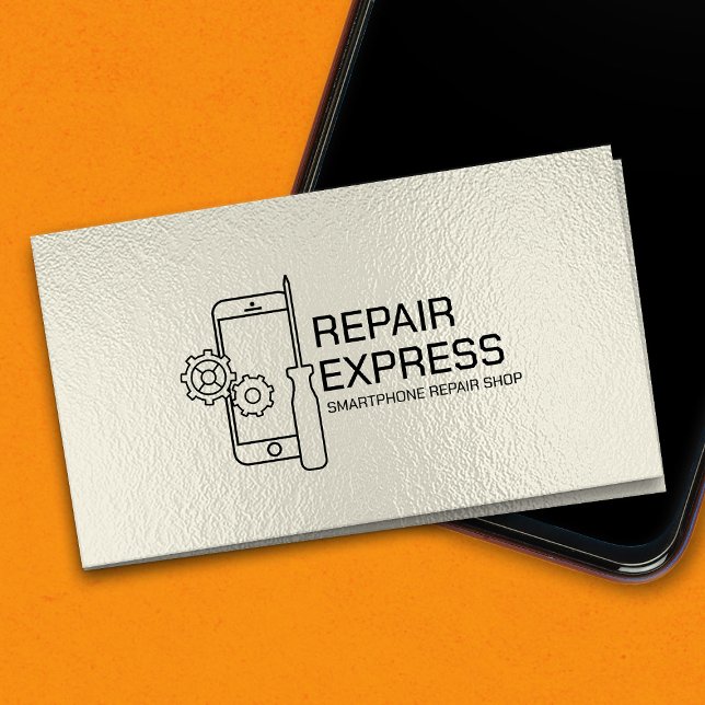 Tarjeta De Visita Reparación profesional moderna de Smartphone (Subido por el creador)