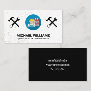 Tarjeta De Visita Reparación residencial   Construcción   Herramient