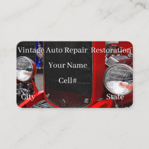 Tarjeta De Visita Reparación y restauración de autos antiguos