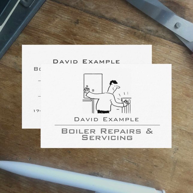 Tarjeta De Visita Reparación y servicio de calderas con Ilustracion (Subido por el creador)