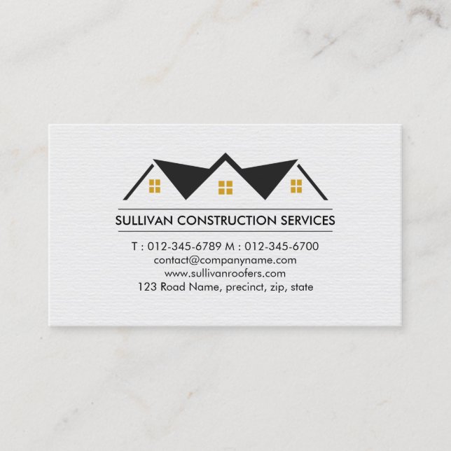 Tarjeta De Visita Reparaciones de la casa de construcción del contra (Anverso)