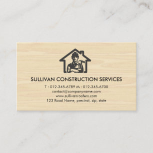 Tarjeta De Visita Reparaciones de la casa de construcción del contra