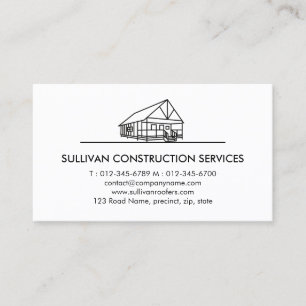 Tarjeta De Visita Reparaciones de la casa de construcción del contra