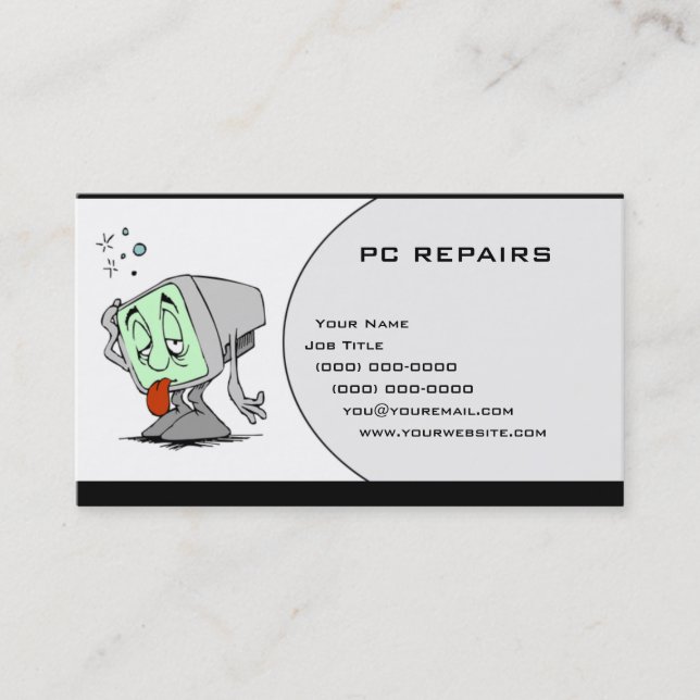 TARJETA DE VISITA REPARACIONES DE LA PC (Anverso)