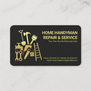 Tarjeta De Visita Reparaciones del hogar de las herramientas de mano