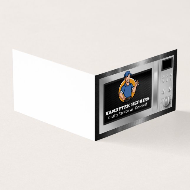 Tarjeta De Visita Reparador con llave | Equipo de microondas (Exterior)