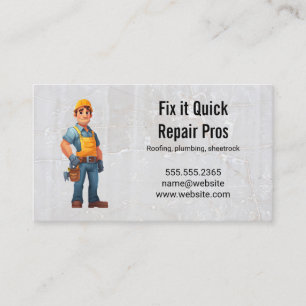 Tarjeta De Visita Reparador Renovaciones del Hogar Arreglar