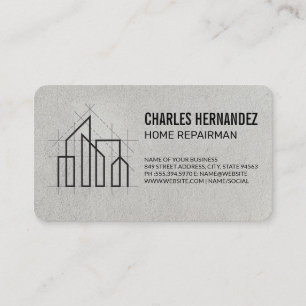 Tarjeta De Visita Reparadores del hogar Planos Inmobiliaria