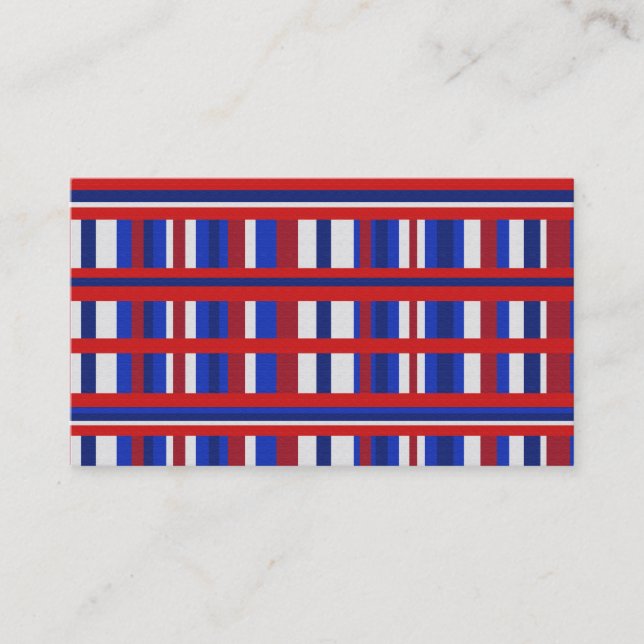 Tarjeta De Visita Replaudido en rojo, blanco y azul (Anverso)