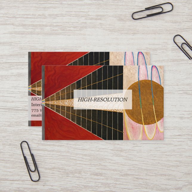 Tarjeta De Visita Reportaje, Grupo X, Nº 2 de Hilma af Klint (Anverso/Reverso In Situ)