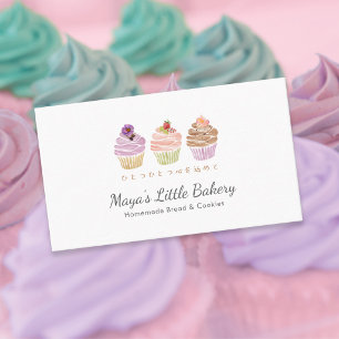 Tarjeta De Visita Repostería de Cupcake Pastel Dulce Chef Pastelero